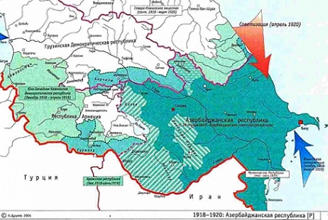 Карта азербайджана 1918 граница азербайджана